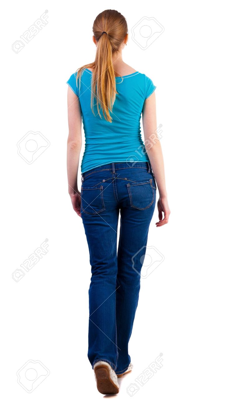 girl jeans back side