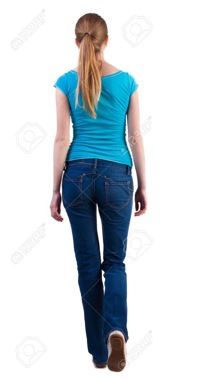 girl jeans back side