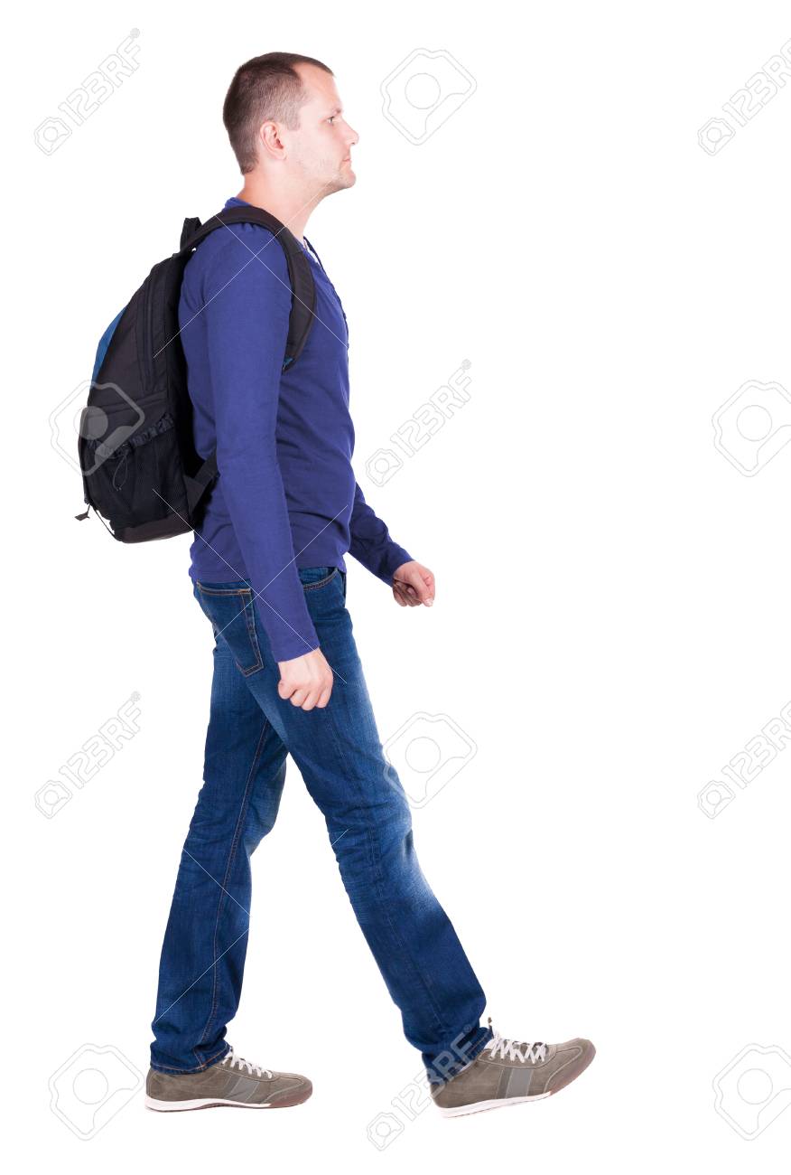 man with backpack