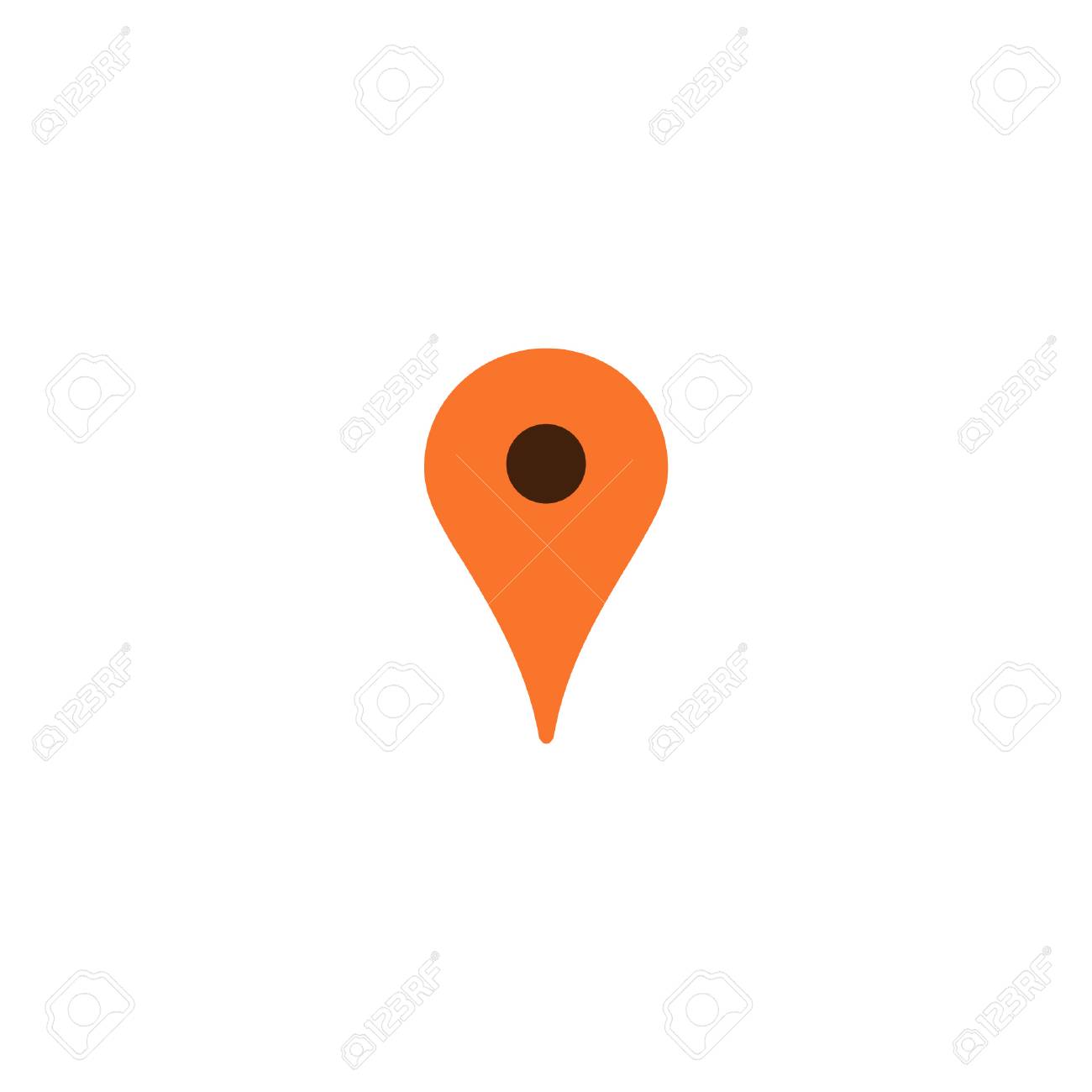 Map Pin Location Orange Icon Gps Place Marker Royalty Free Cliparts Vectors And Stock Illustration Image