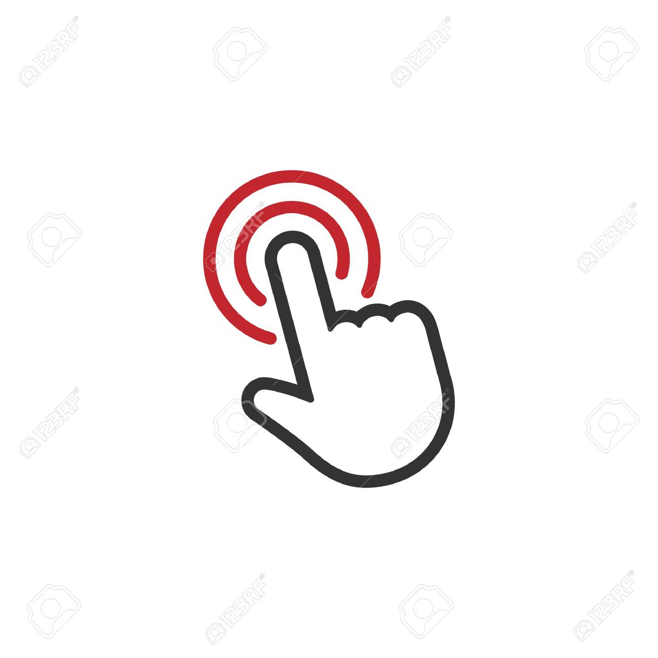 Hand Pointer, Clicking Icon Royalty Free SVG, Cliparts, Vectors, and Stock  Illustration. Image 110221863., image size:1300x1300