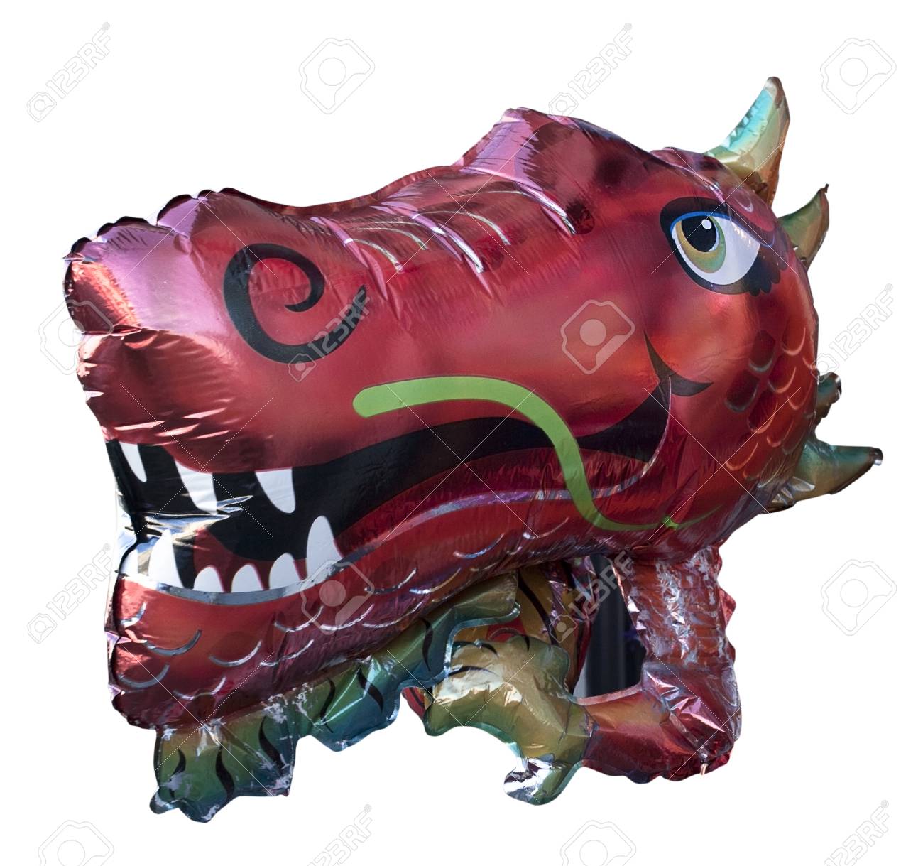 isolated chinese new year dragon head balloon stock photo picture