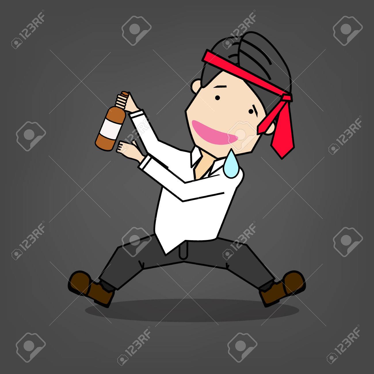 Lustiger betrunkener tanz