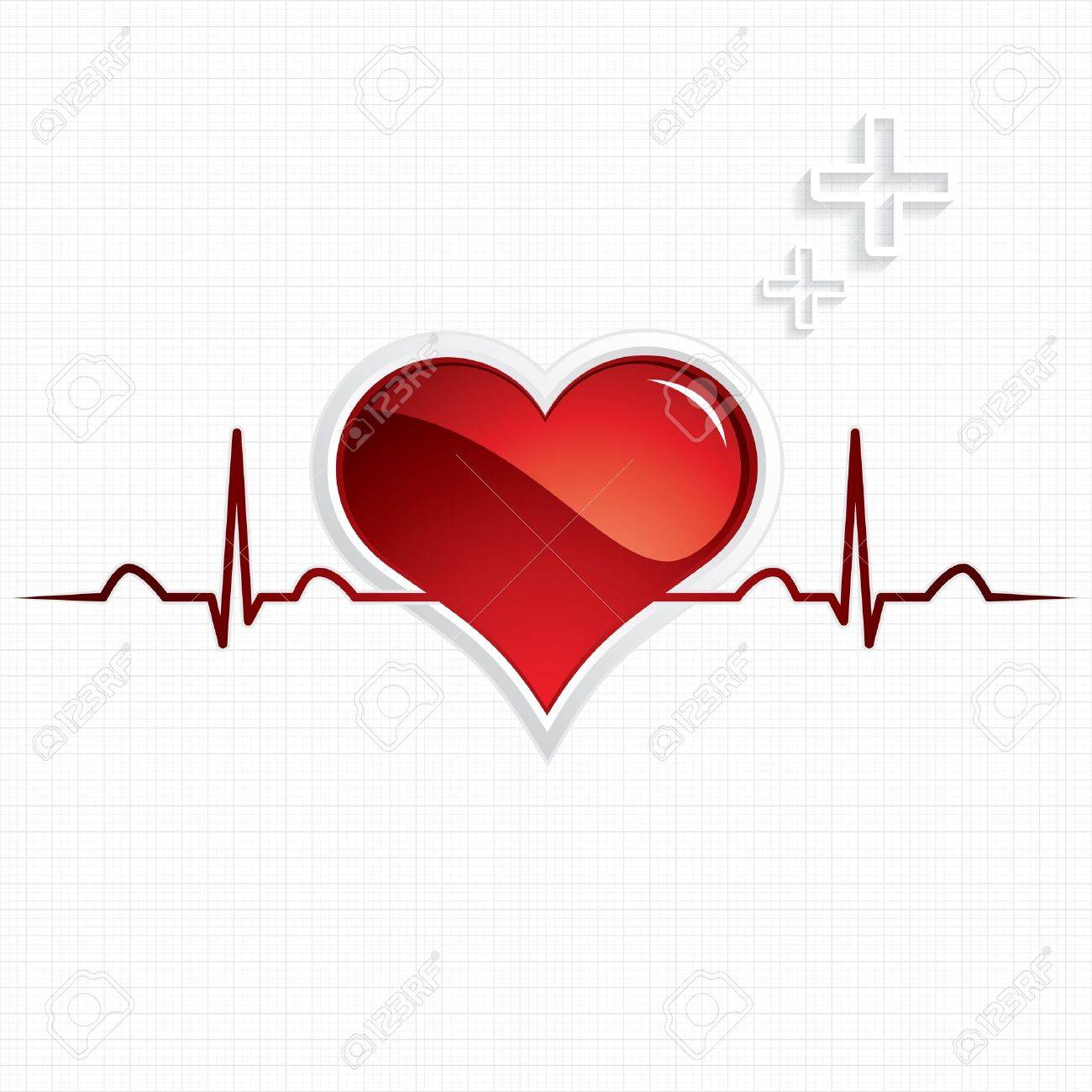 Heart And Heartbeat Symbol Medical Royalty Free SVG, Cliparts ...