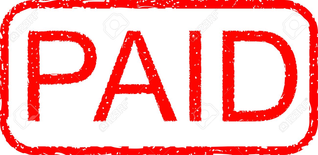 stamp paid royalty free