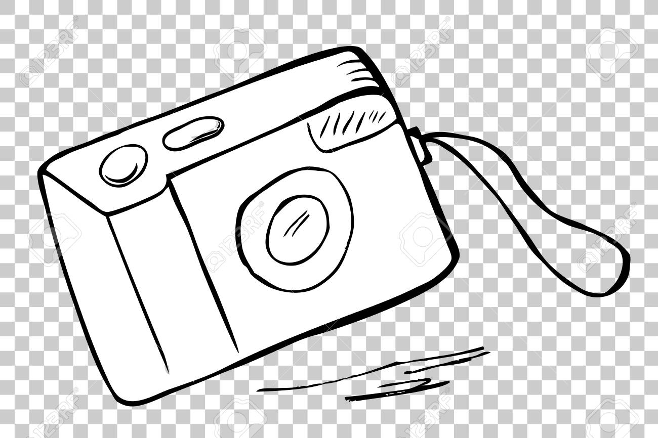Dibujo De Una Camara De Fotos Dibujar A Mano Esbozo De La Cámara Digital De Bolsillo Fotos, Retratos,  Imágenes Y Fotografía De Archivo Libres De Derecho. Image 76557229.