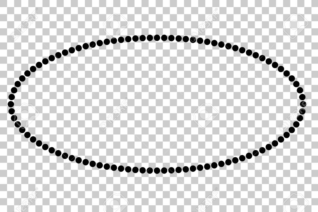 楕円形フレームの黒い点は 白で隔離 の写真素材 画像素材 Image