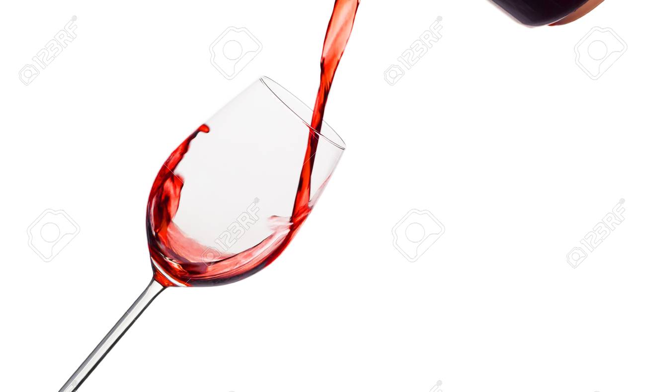 In A Glass Of Red Wine Is Lively Empties Red Wine In A Wine