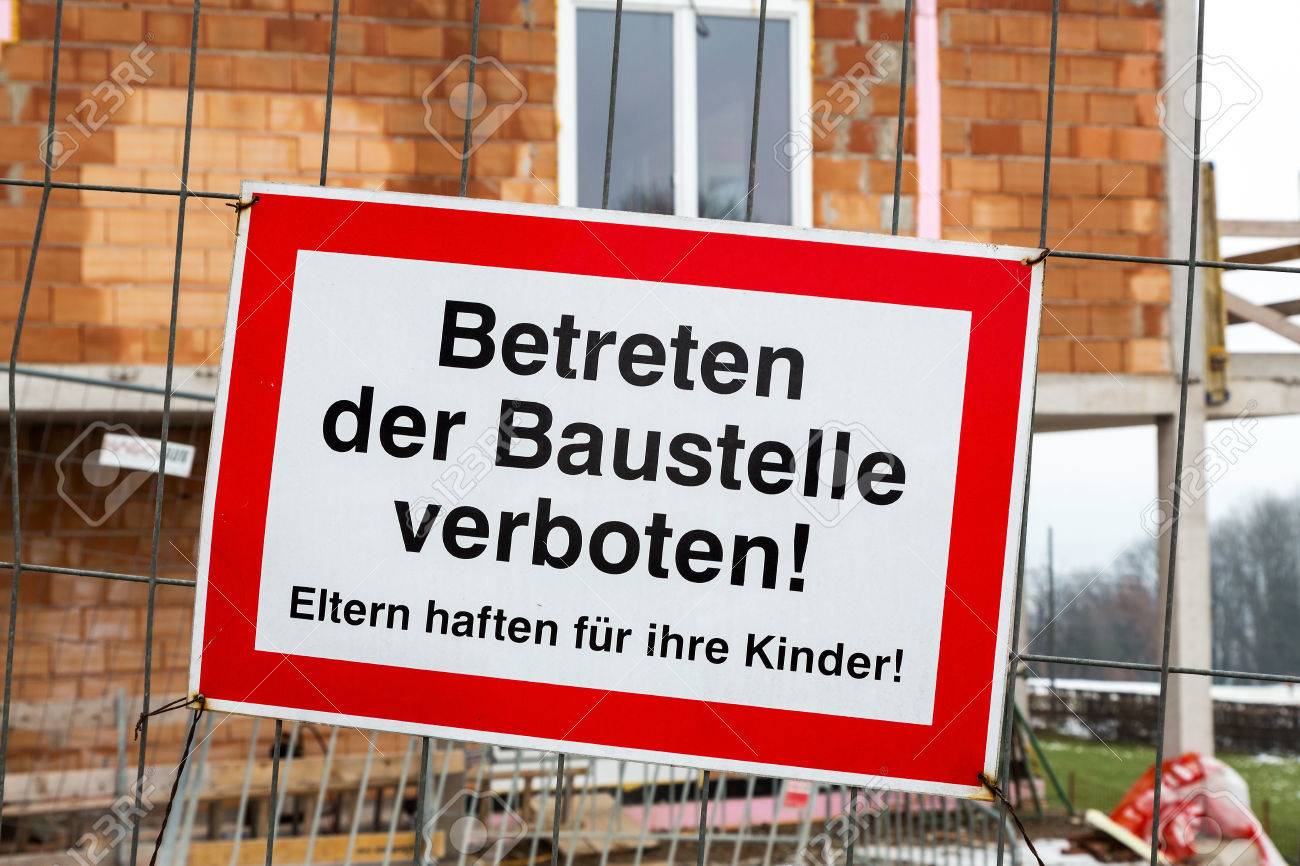 Baustelle Schild Betreten Verboten Symbol Foto Fur Verbote Verkehrssicherheit Und Haftungsrecht Lizenzfreie Fotos Bilder Und Stock Fotografie Image