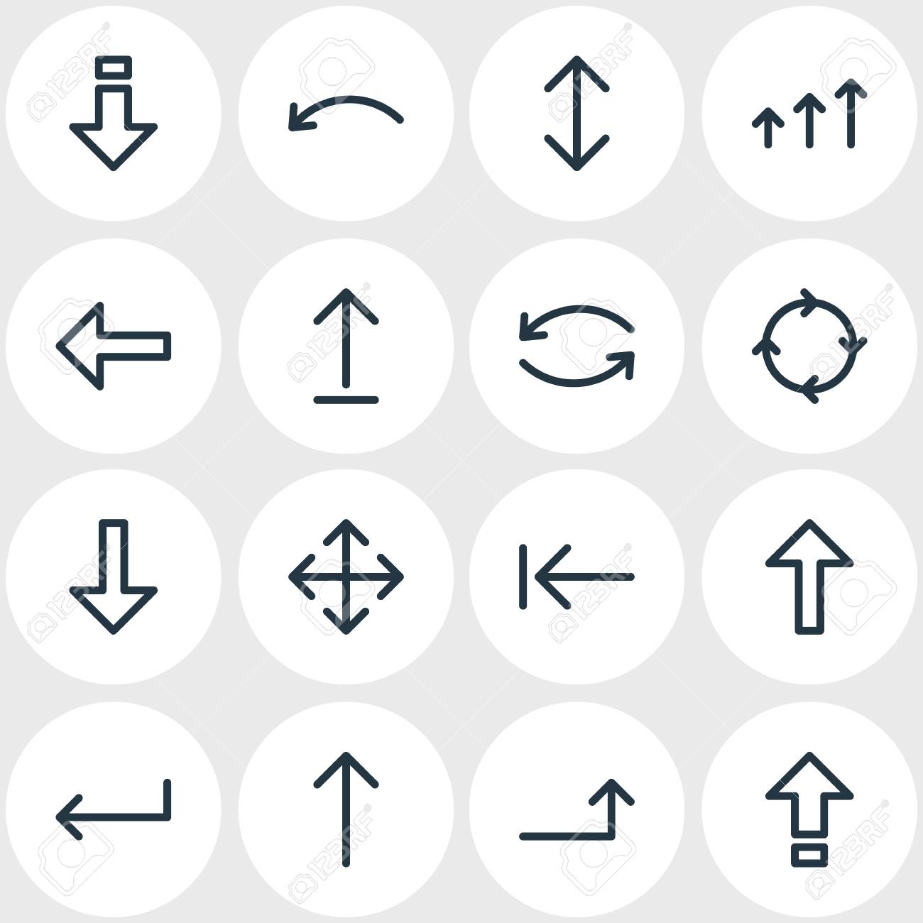 16 矢印のアイコンのベクター イラストです 元に戻す 交換 更新 その他の要素の編集可能なパック のイラスト素材 ベクタ Image