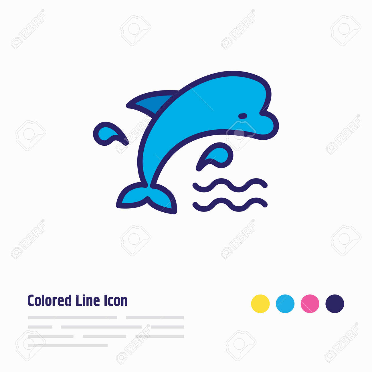 illustration of mammal icon colored line. Beautiful sea element also can be used as bottlenose dolphin icon element. - 157462778 illustration of mammal icon colored line. Beautiful sea element also can be used as bottlenose dolphin icon element. - 157462778