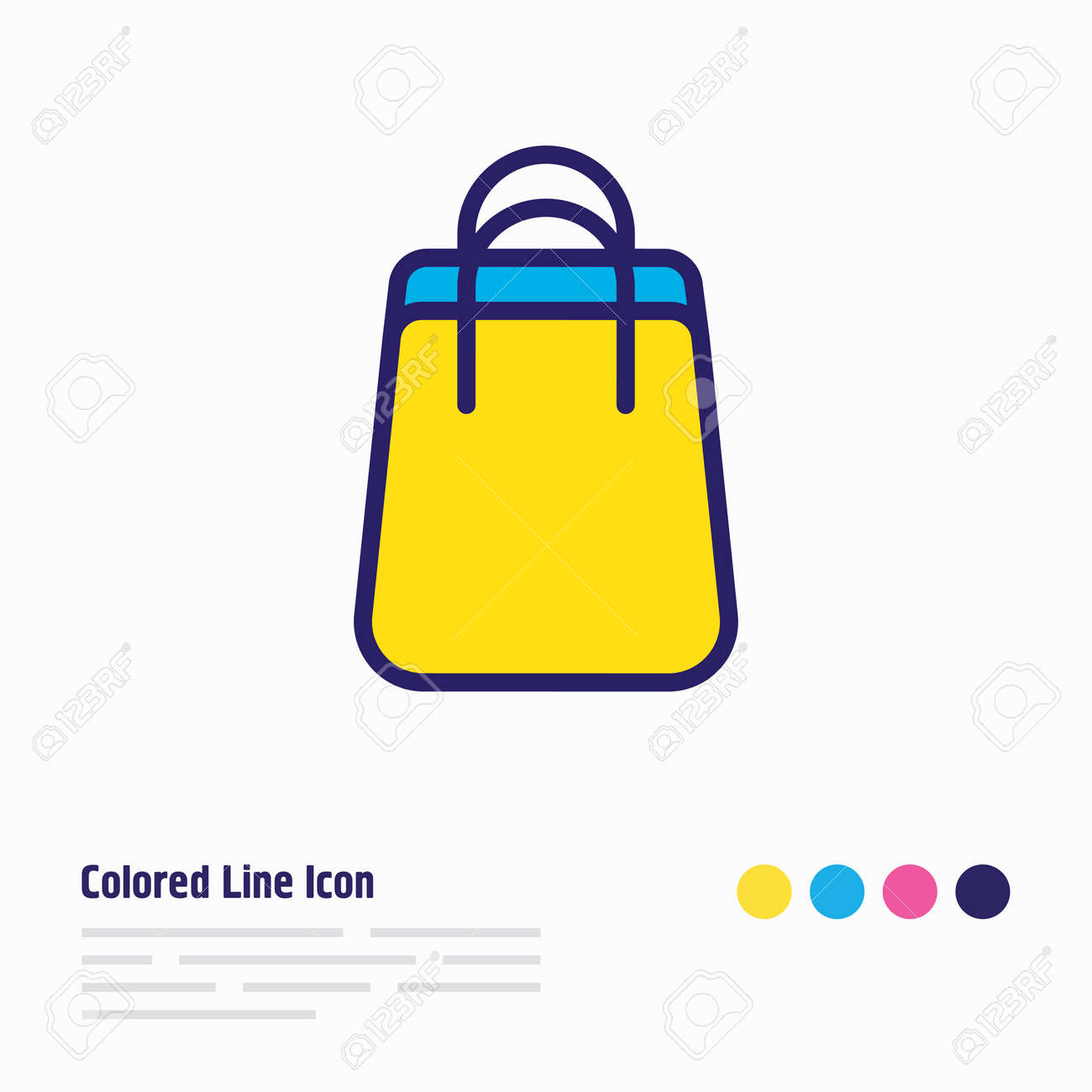 Vector illustration of shopping bag icon colored line. Beautiful wholesale element also can be used as package icon element. - 158380325 Vector illustration of shopping bag icon colored line. Beautiful wholesale element also can be used as package icon element. - 158380325