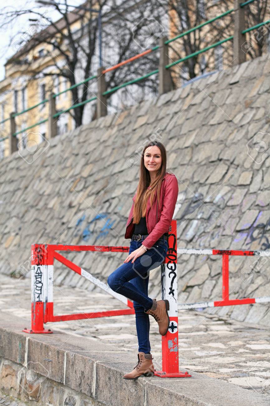 girl in boots and jeans