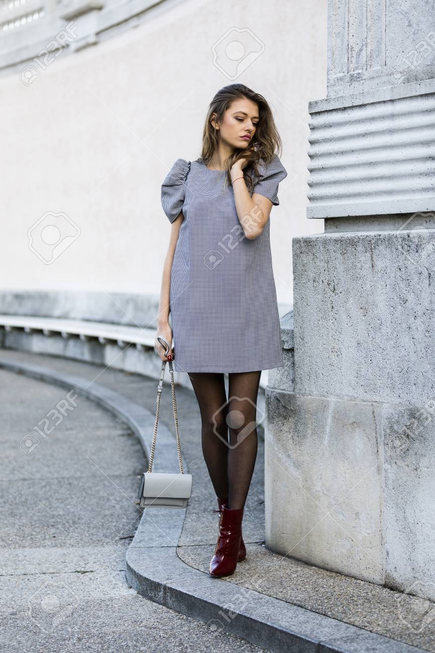 elegant dress with boots