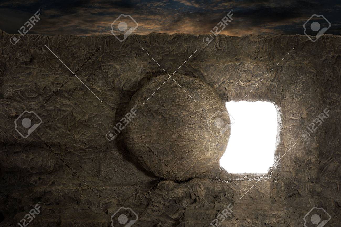 Tomb of Jesus with light coming out of opening - 53156024 Tomb of Jesus with light coming out of opening - 53156024