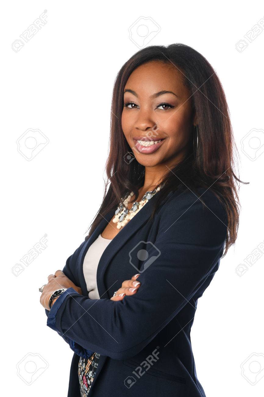 Portrait of African American businesswoman with arms crossed isolated over white background - 67549150 Portrait of African American businesswoman with arms crossed isolated over white background - 67549150