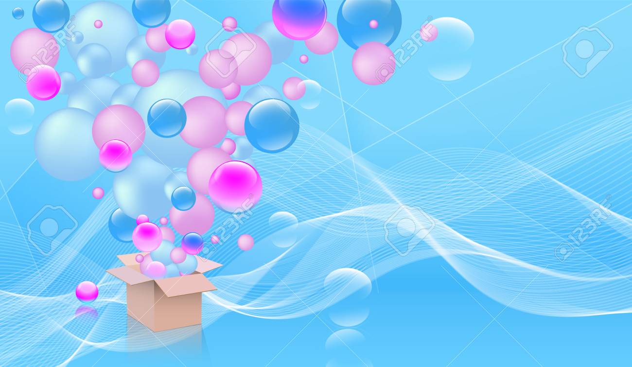 abstract colorful background including box and multicolored party theme background