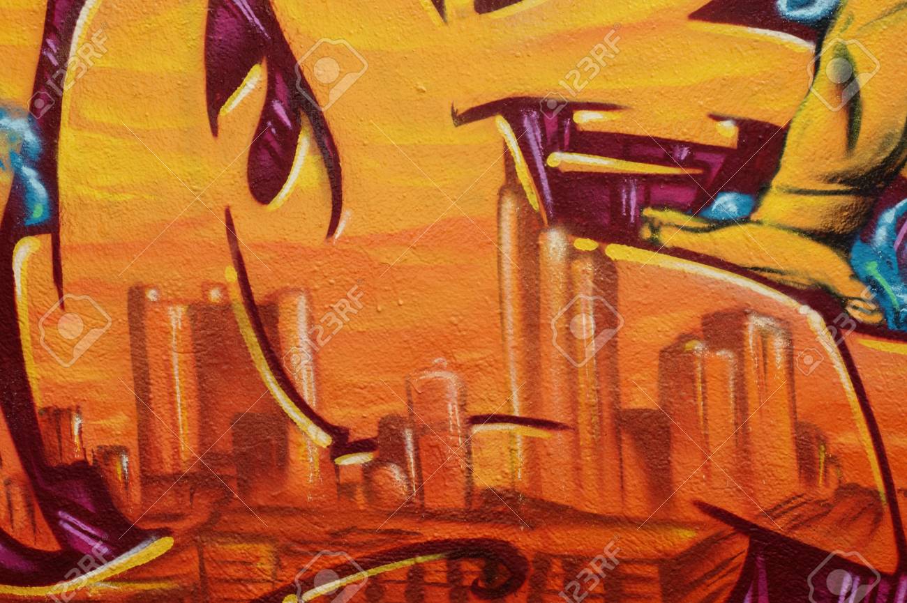 El Primer Plano Del Arte De La Calle En Una Pared Fotos Retratos