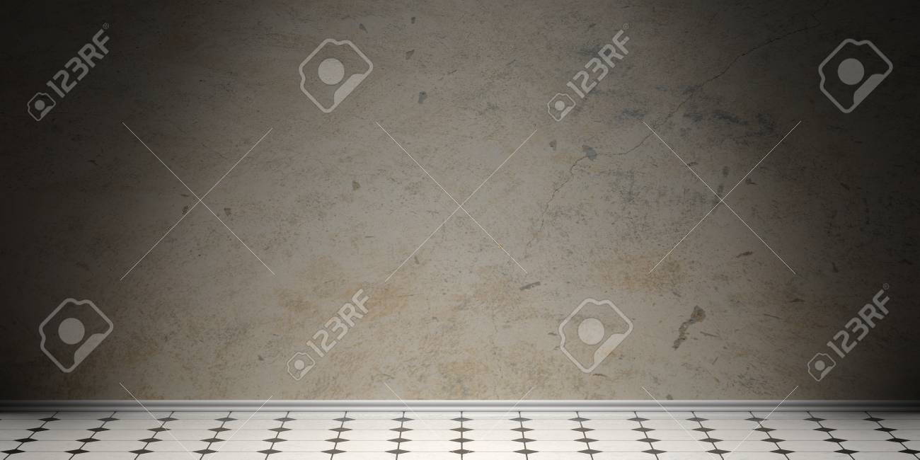 Vintage White Ceramic Tiles Floor With Black Details, Old Grey ... Vintage White Ceramic Tiles Floor With Black Details, Old Grey ...