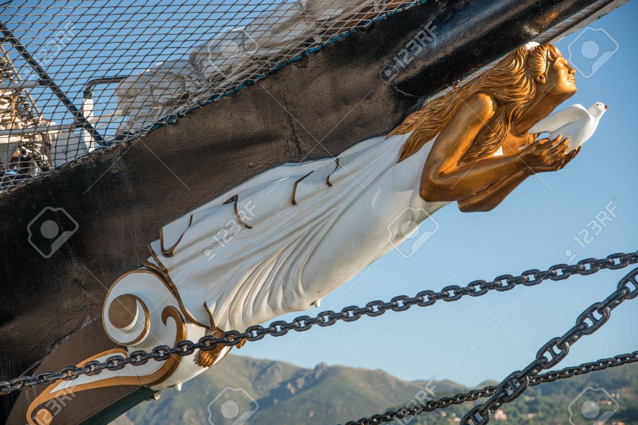 アンティーク 海賊船首像