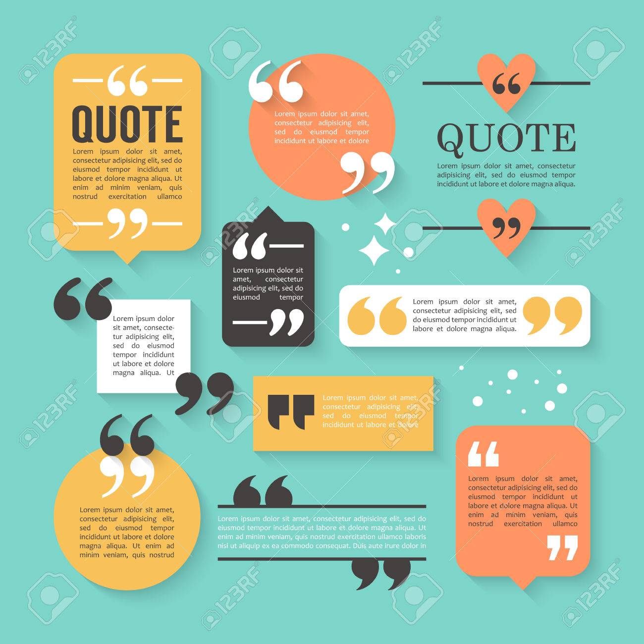 Modern Block Quote And Pull Quote Design Elements. Creative Quote ... Modern Block Quote And Pull Quote Design Elements. Creative Quote ...