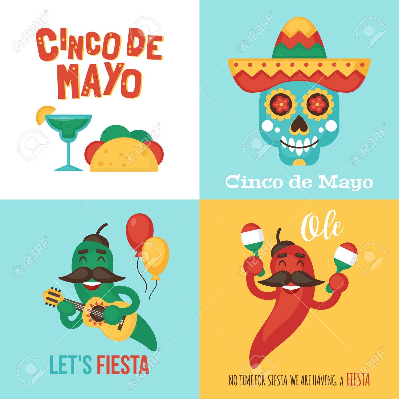 cinco de mayo mexican holiday banner poster party invitation