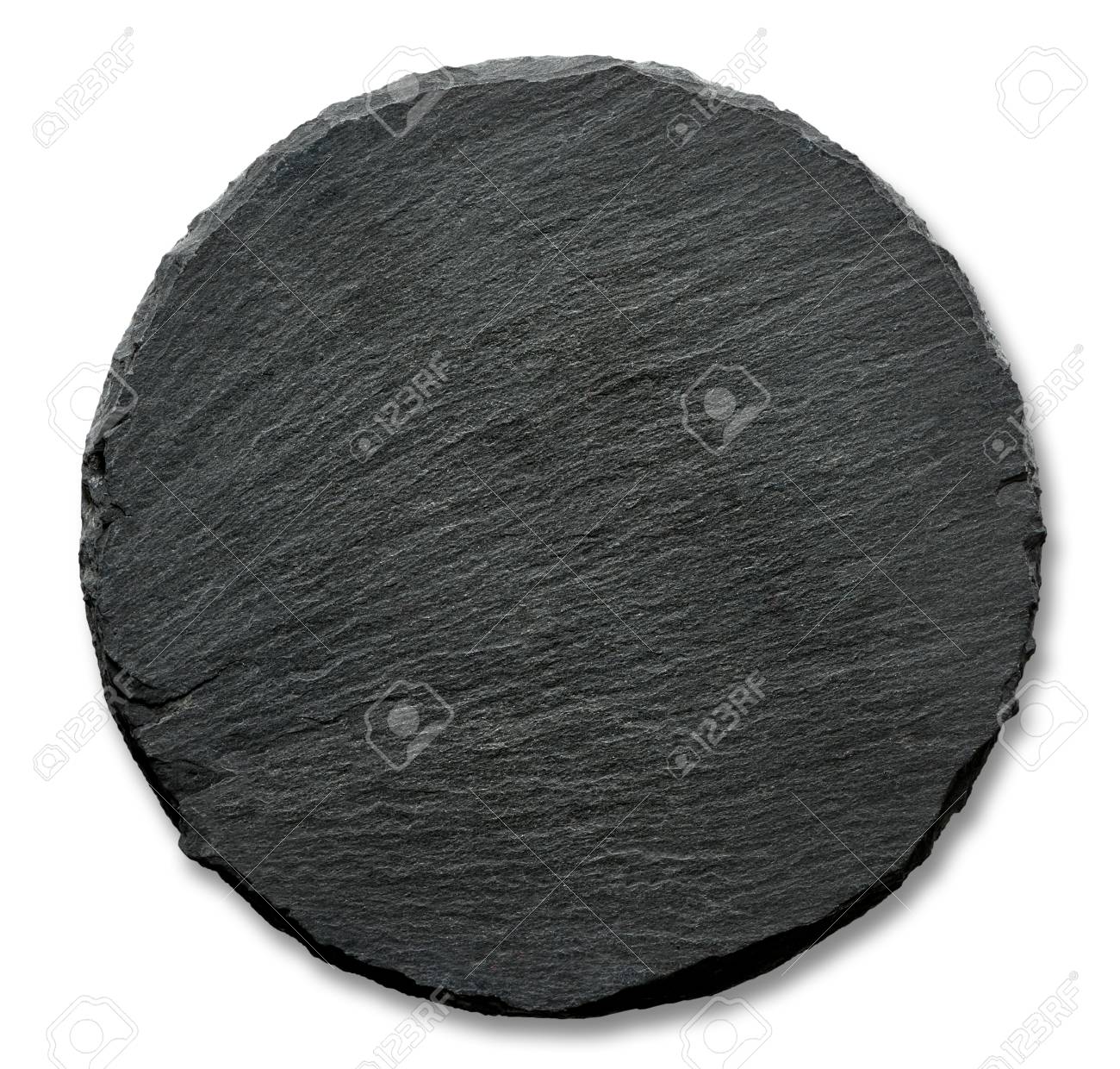 Round slate stand isolated on a white background - 49177181 Round slate stand isolated on a white background - 49177181