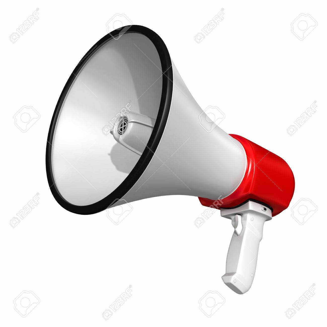 拡声器やメガホン 白い背景に分離 の写真素材 画像素材 Image