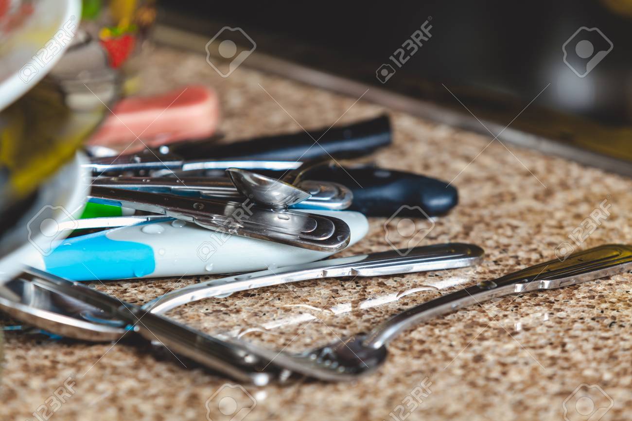 after washing wet spoons