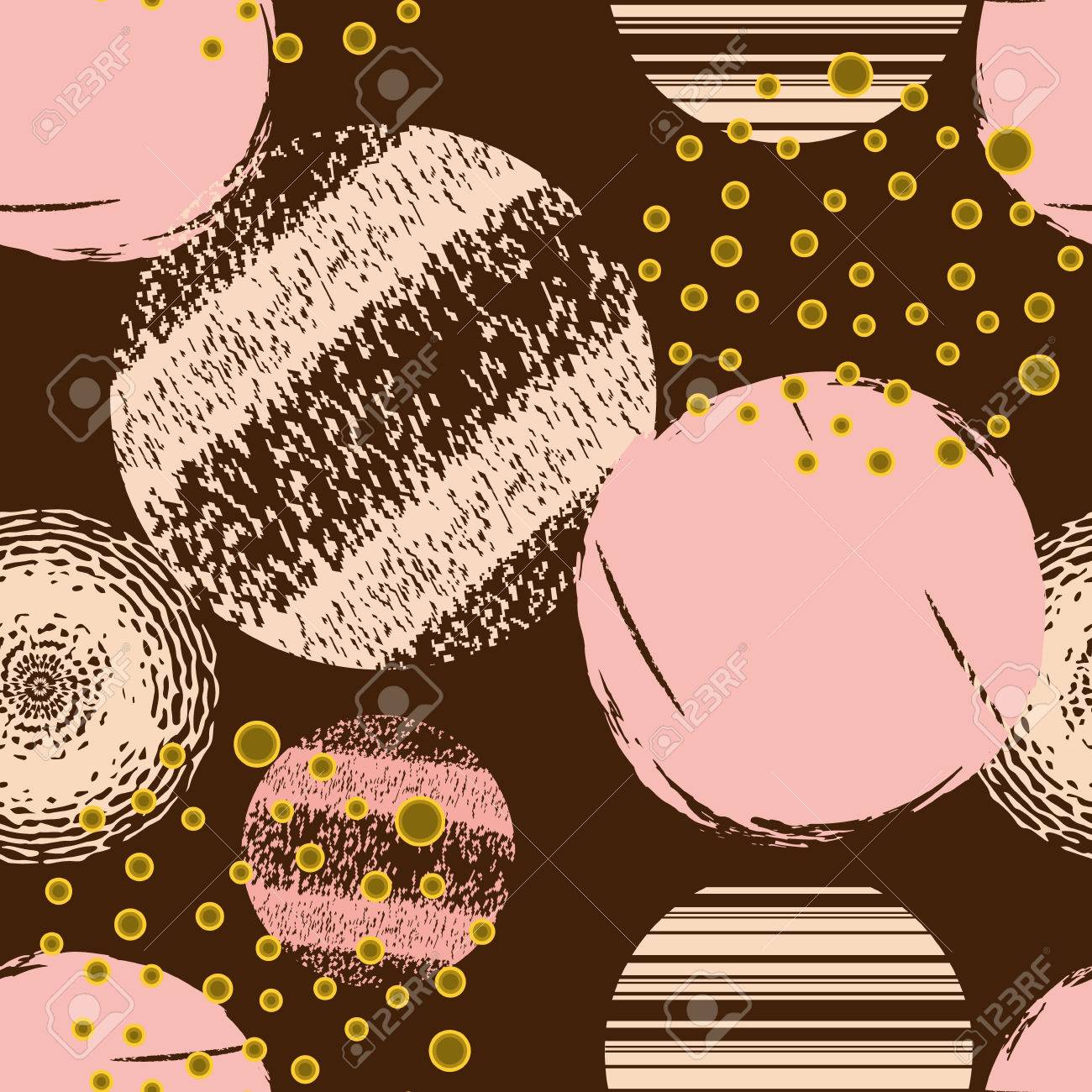 abstract geometric seamless pattern with circles design papers
