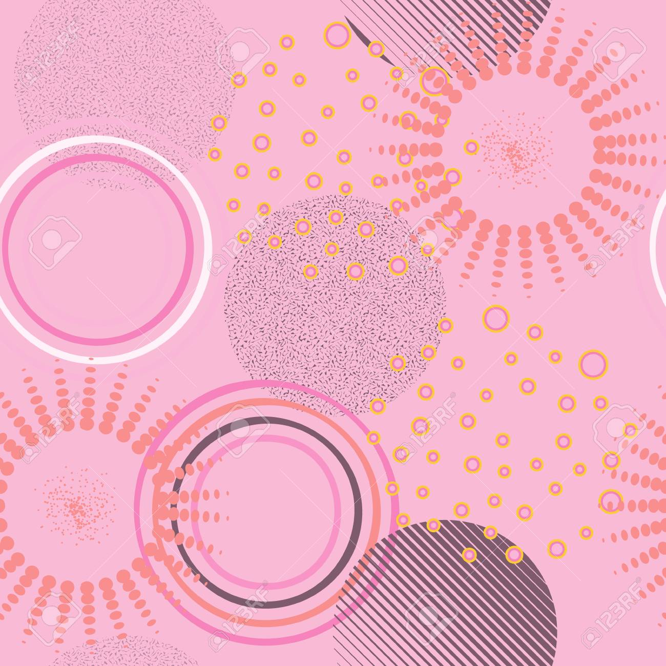 abstract geometric seamless pattern with circles design papers