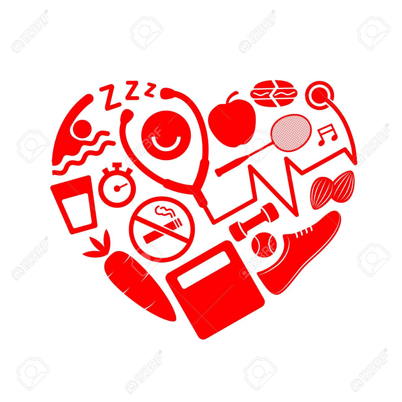 icono de salud completa en forma de corazón diseño del icono de la