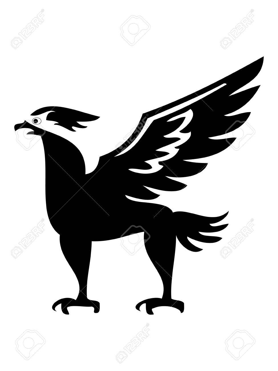 フェニックス鳥シルエットのイラスト素材 ベクタ Image