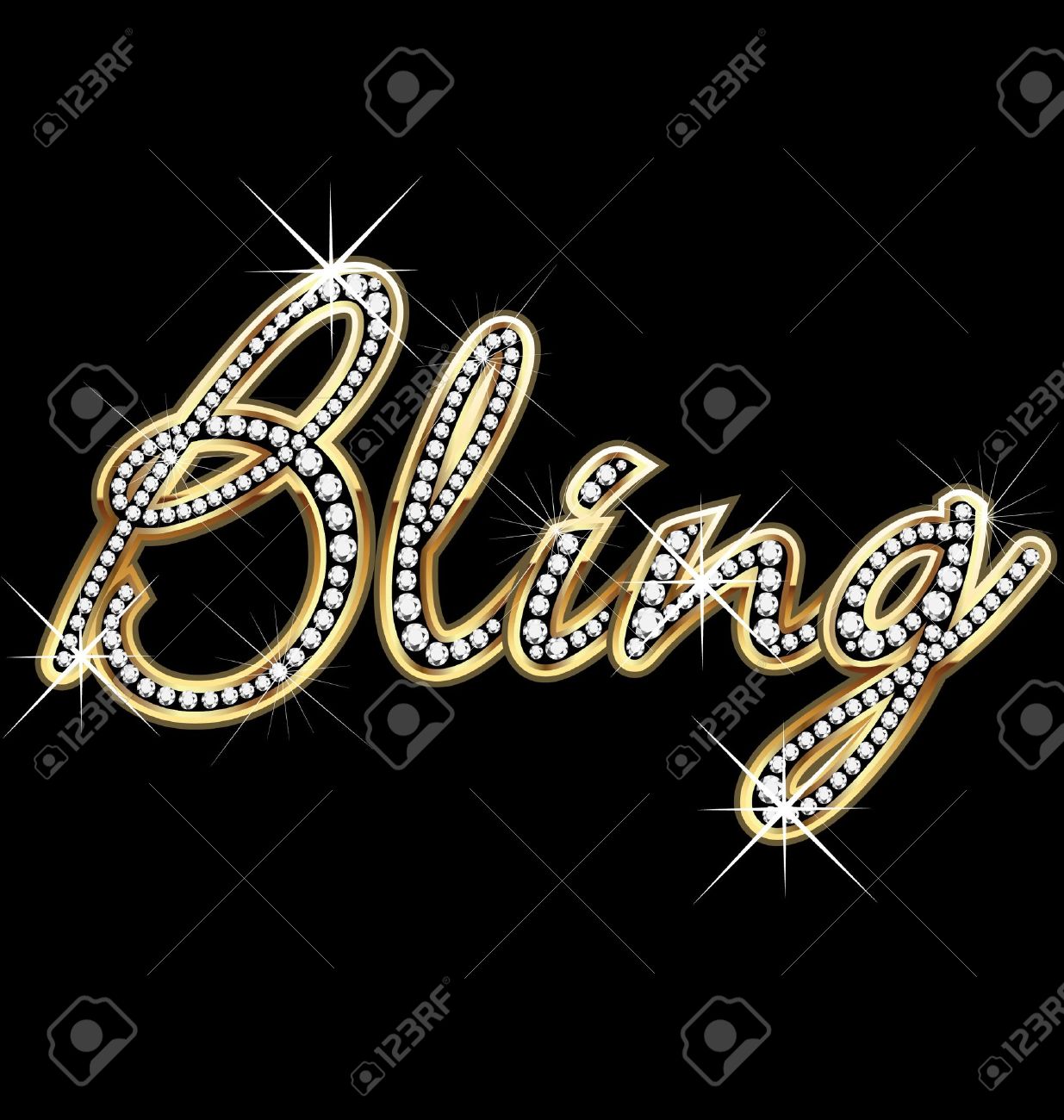 bling bling word vector royalty free cliparts vectors and stock