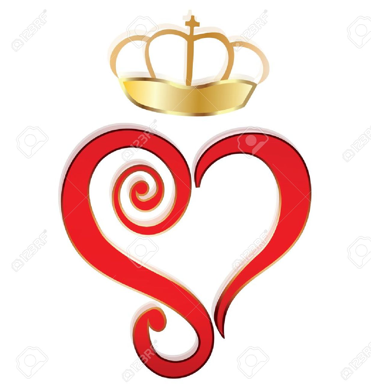 You Queen My Heart Greeting Card Stock Vector (Royalty Free