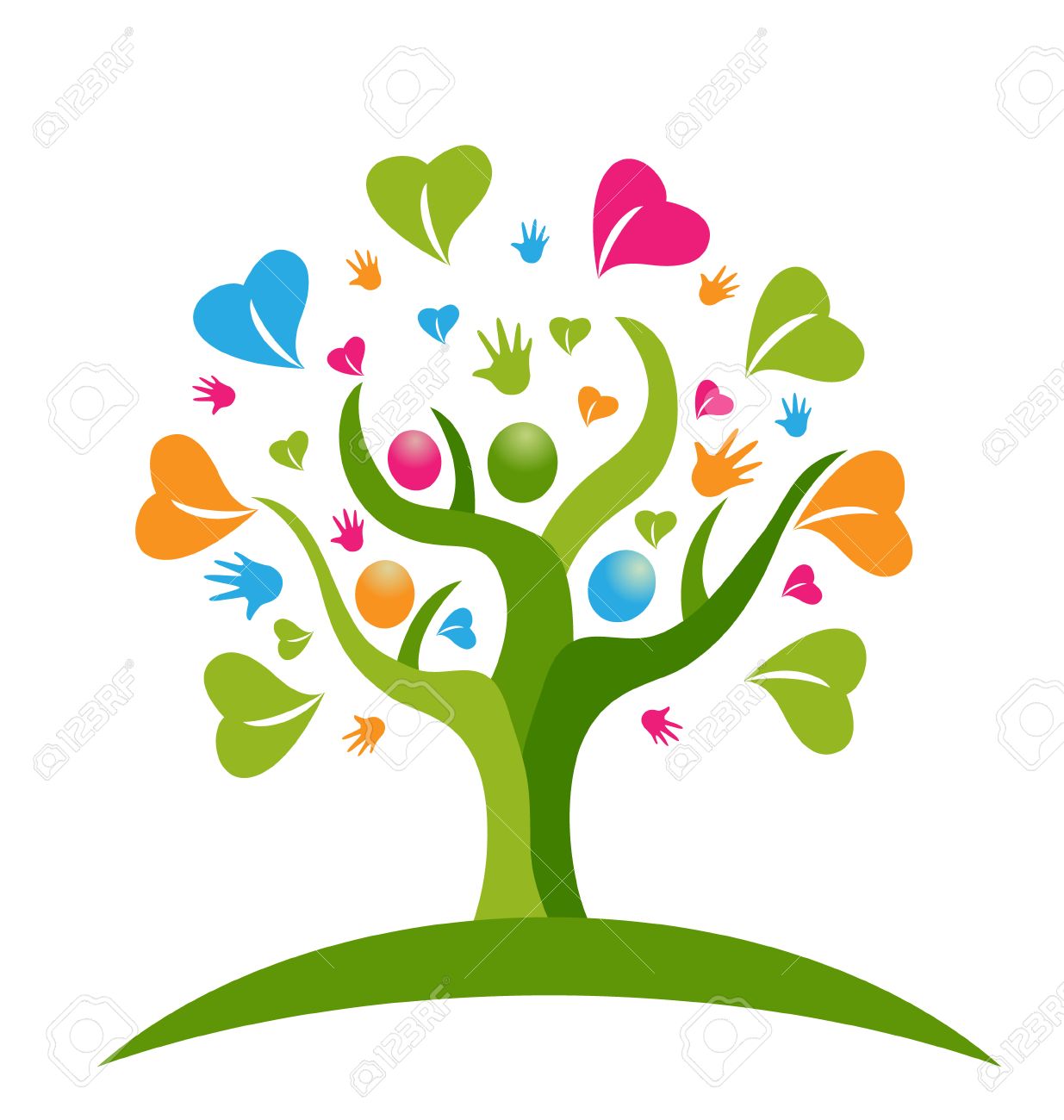 木手と心の数字のアイコン ベクトルのイラスト素材 ベクタ Image