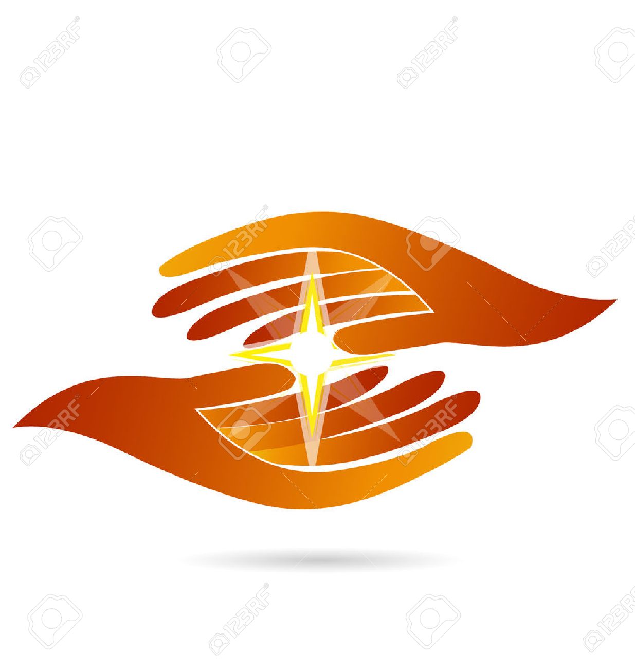 Hopeful Hands Holding A Shine Guide Light Star Icon Vector Logo Design  Royalty Free SVG, Cliparts, Vectors, and Stock Illustration. Image 68645769., image size:1235x1300
