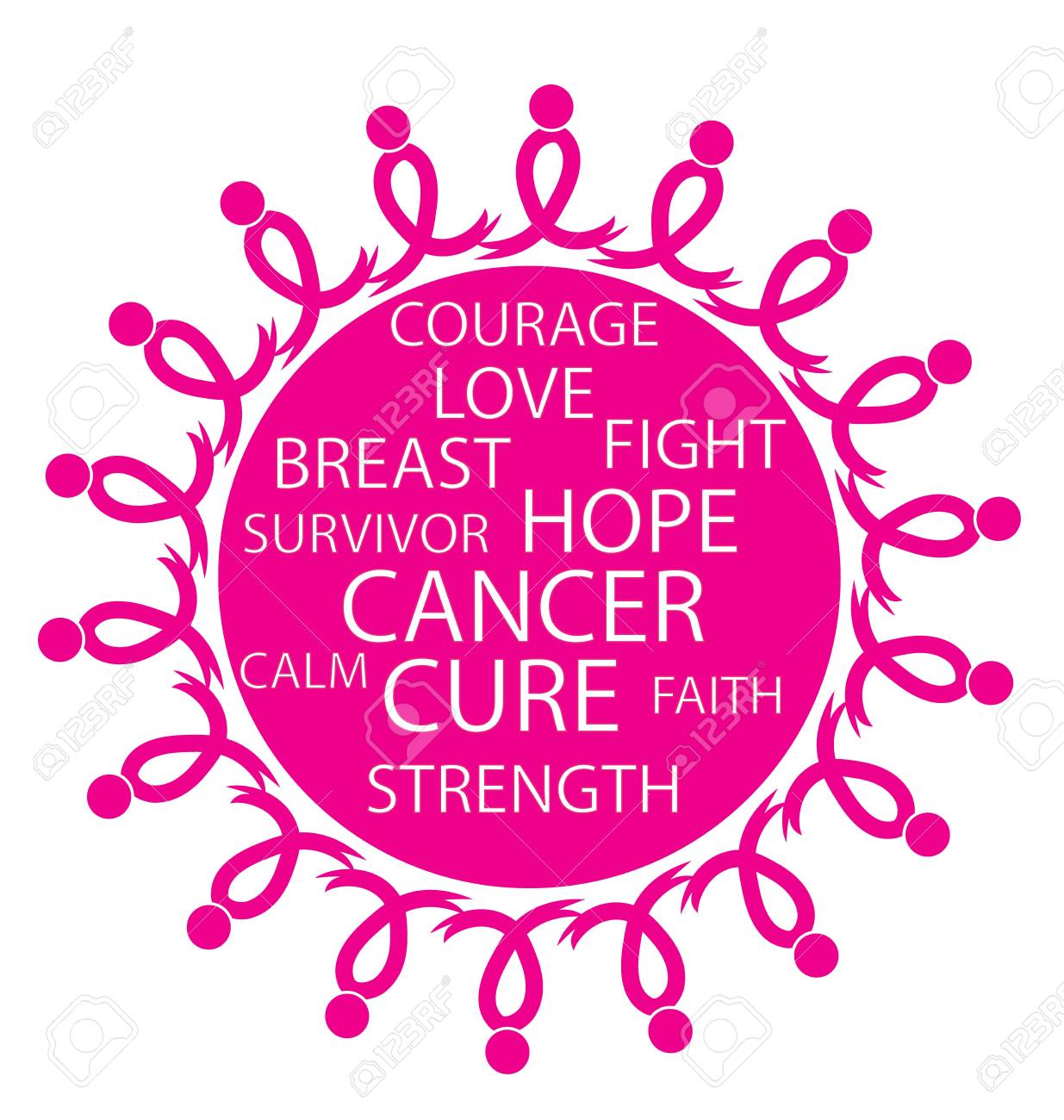 Courage Breast Cancer Bows Fight Hope Faith