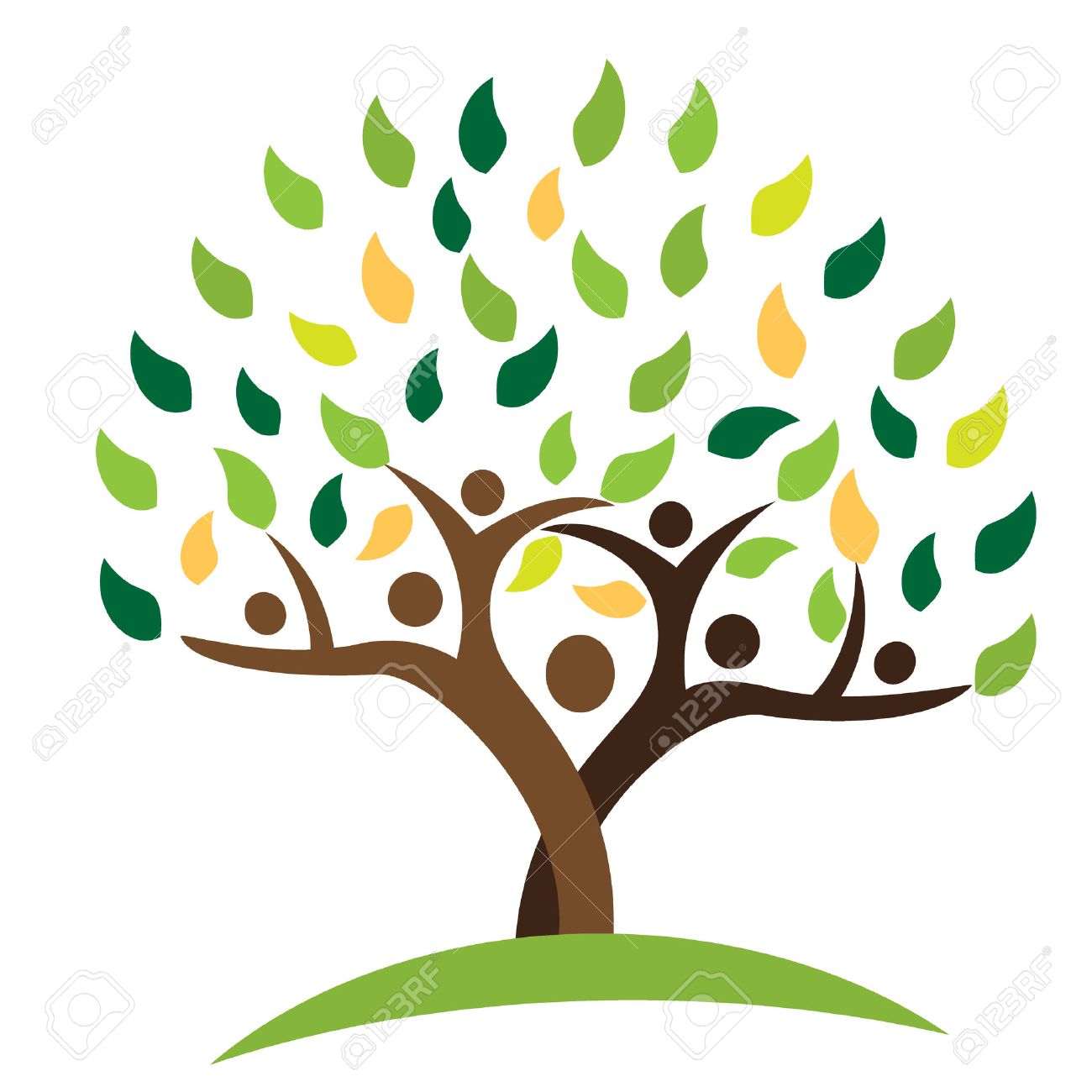 Tree family people green leafs . Ecology logo concept icon vector design - 74798886 Tree family people green leafs . Ecology logo concept icon vector design - 74798886