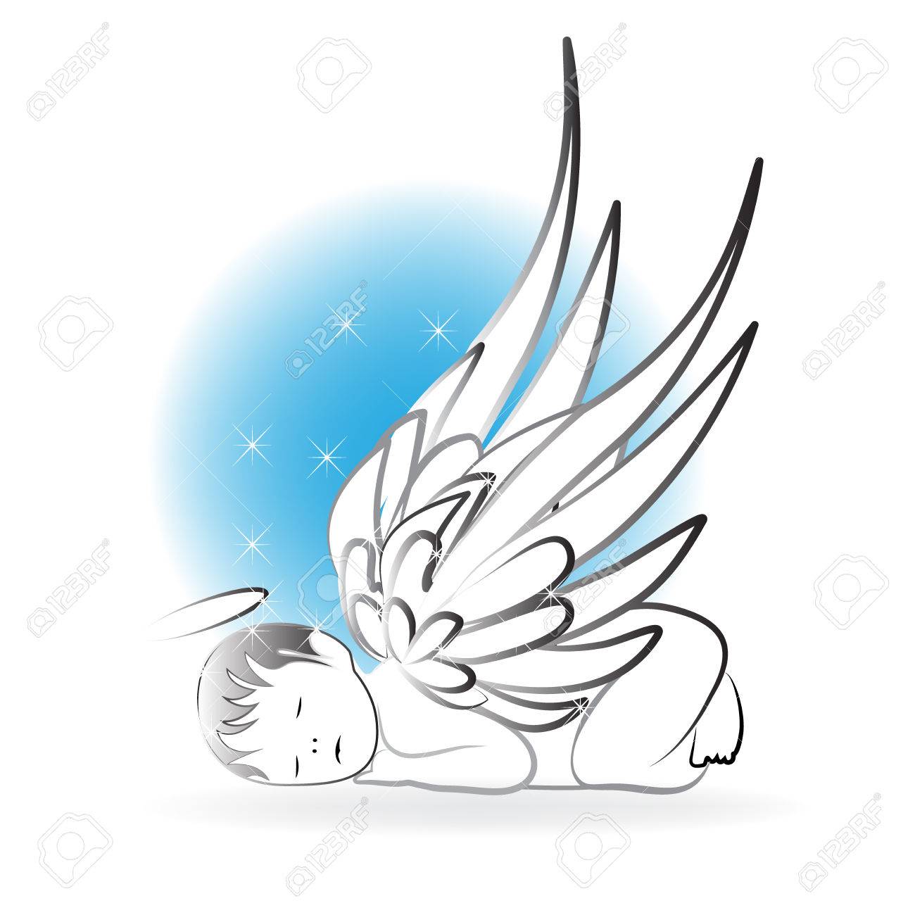 Download Baby Angel Sleeping Logo Art Vector Royalty Free Cliparts Vectors And Stock Illustration Image 81705727
