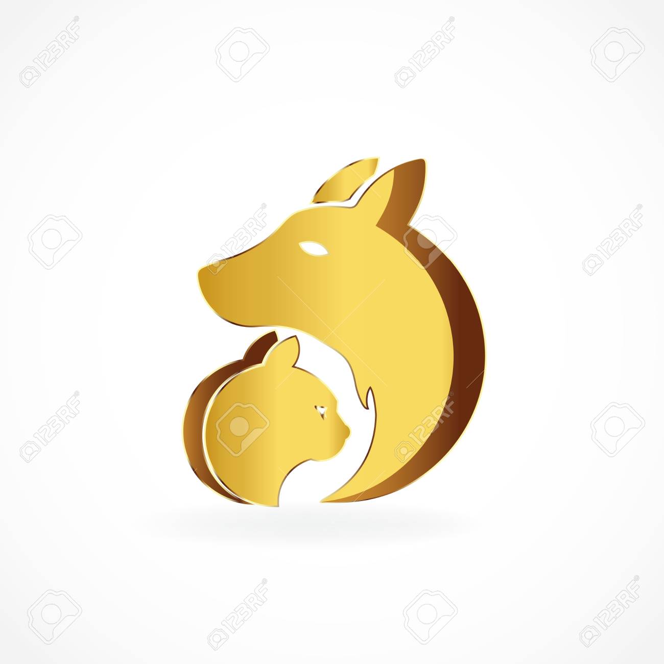 犬と猫のアイコン ロゴ画像ベクトル のイラスト素材 ベクタ Image