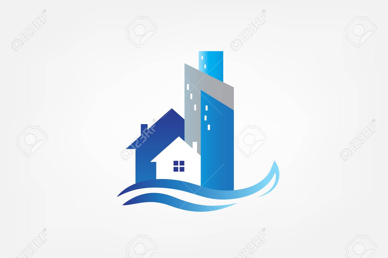 Logo modern house buildings real estate card - 106910736 Logo modern house buildings real estate card - 106910736