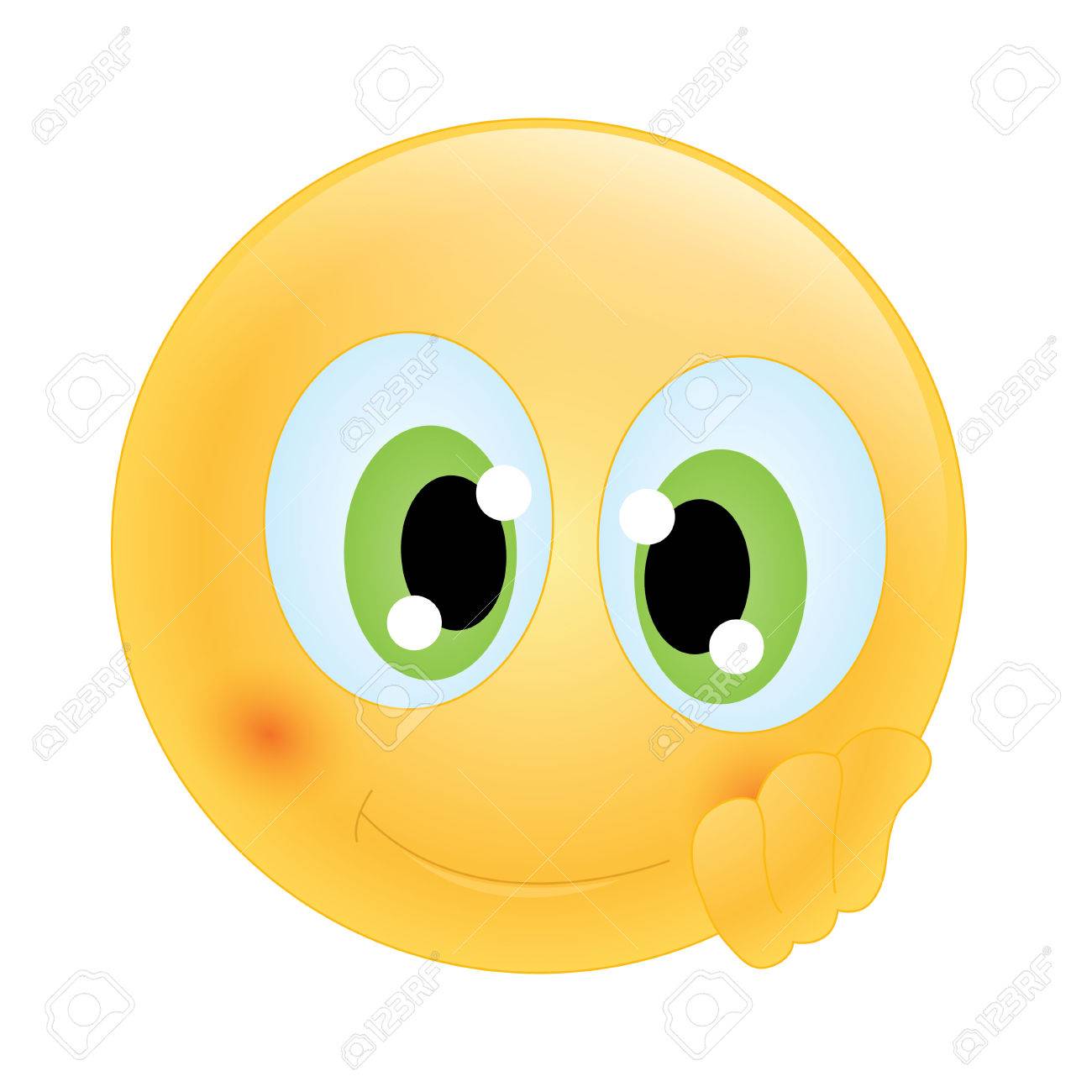 Cute Green Eyes Emoticon Day Dreaming Royalty Free SVG, Cliparts, Vectors,  and Stock Illustration. Image 25994971.