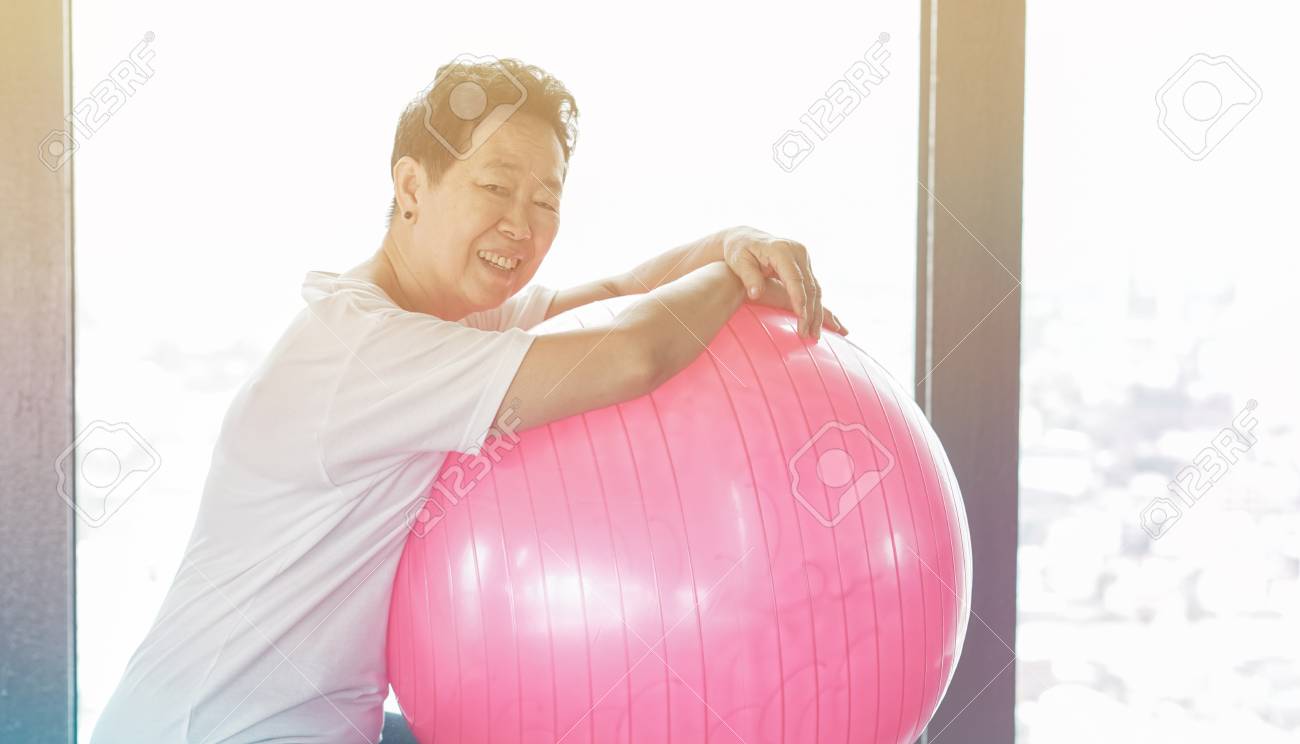 pink yoga ball