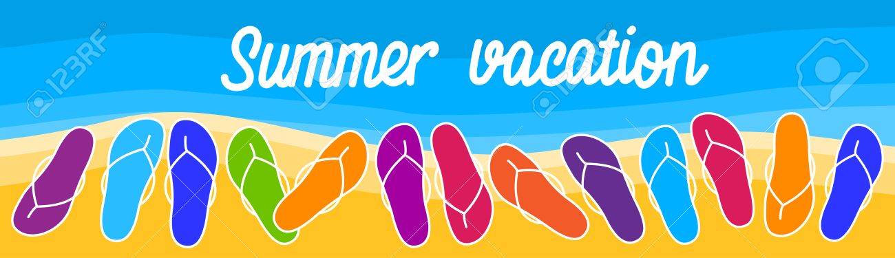 summer beach flip flops