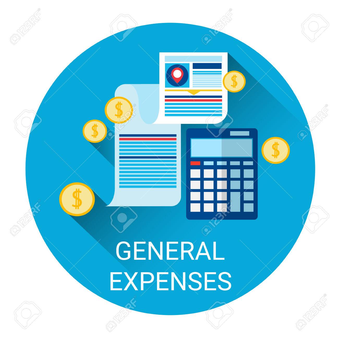 general expenses budget planning business icon flat vector