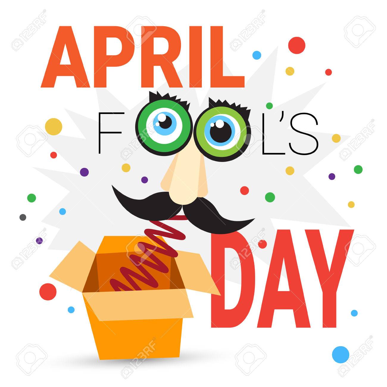 First April Fool Day Happy Holiday Greeting Card Flat Vector Illustration Royalty Free Cliparts Vectors And Stock Illustration Image 74271037