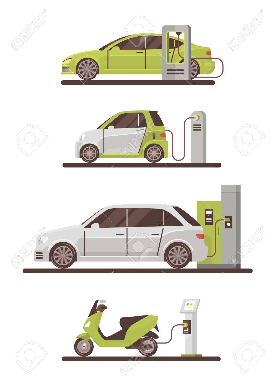 Electrical Cars And Scooters At Charging Station Eco Friendly Vehicle Set Flat Vector Illustration - 77025781 Electrical Cars And Scooters At Charging Station Eco Friendly Vehicle Set Flat Vector Illustration - 77025781