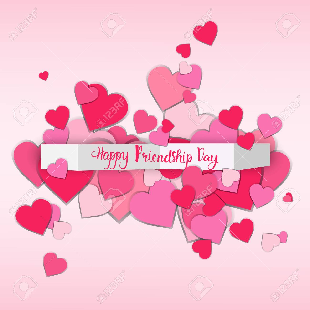 happy friendship day greeting card friends holiday banner flat card friendship