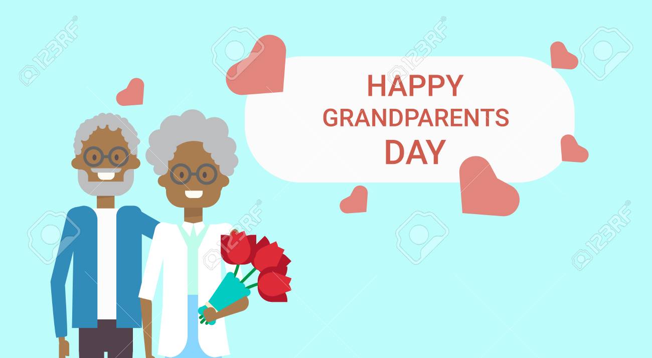 Download Happy Grandparents Day Greeting Card Holiday Banner African American Royalty Free Cliparts Vectors And Stock Illustration Image 85505573